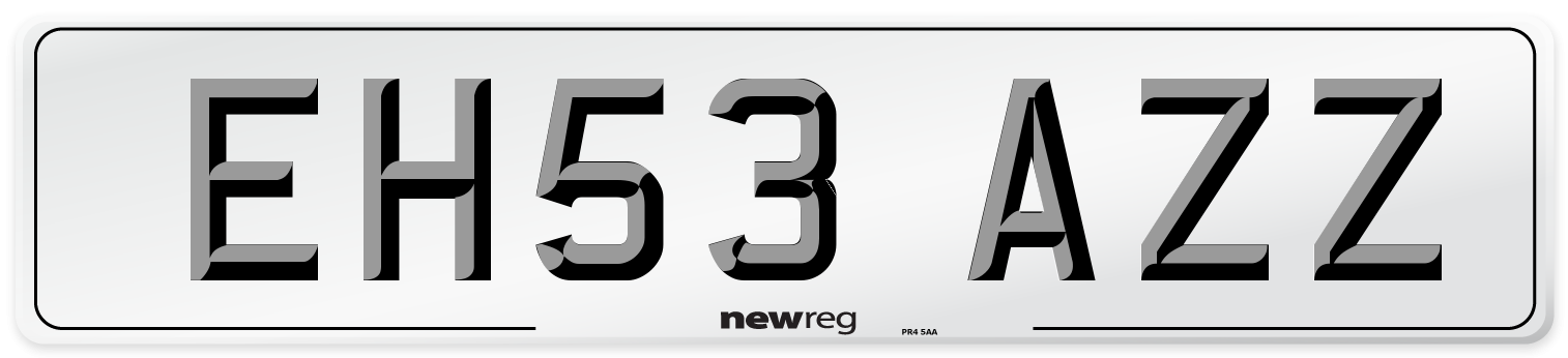 EH53 AZZ Number Plate from New Reg